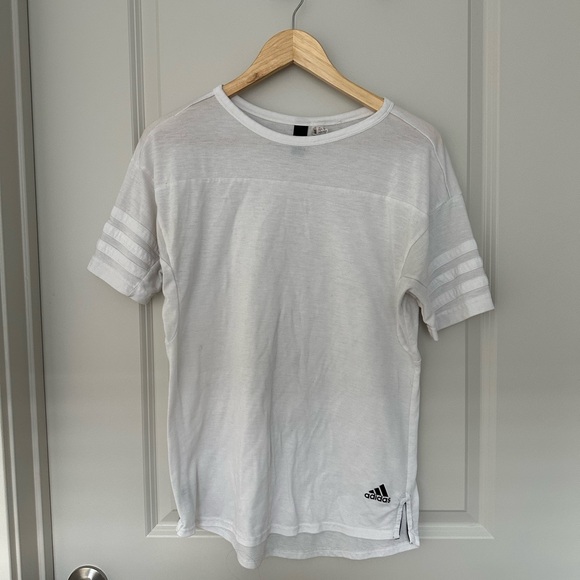 adidas Tops - Adidas Long White Tee
